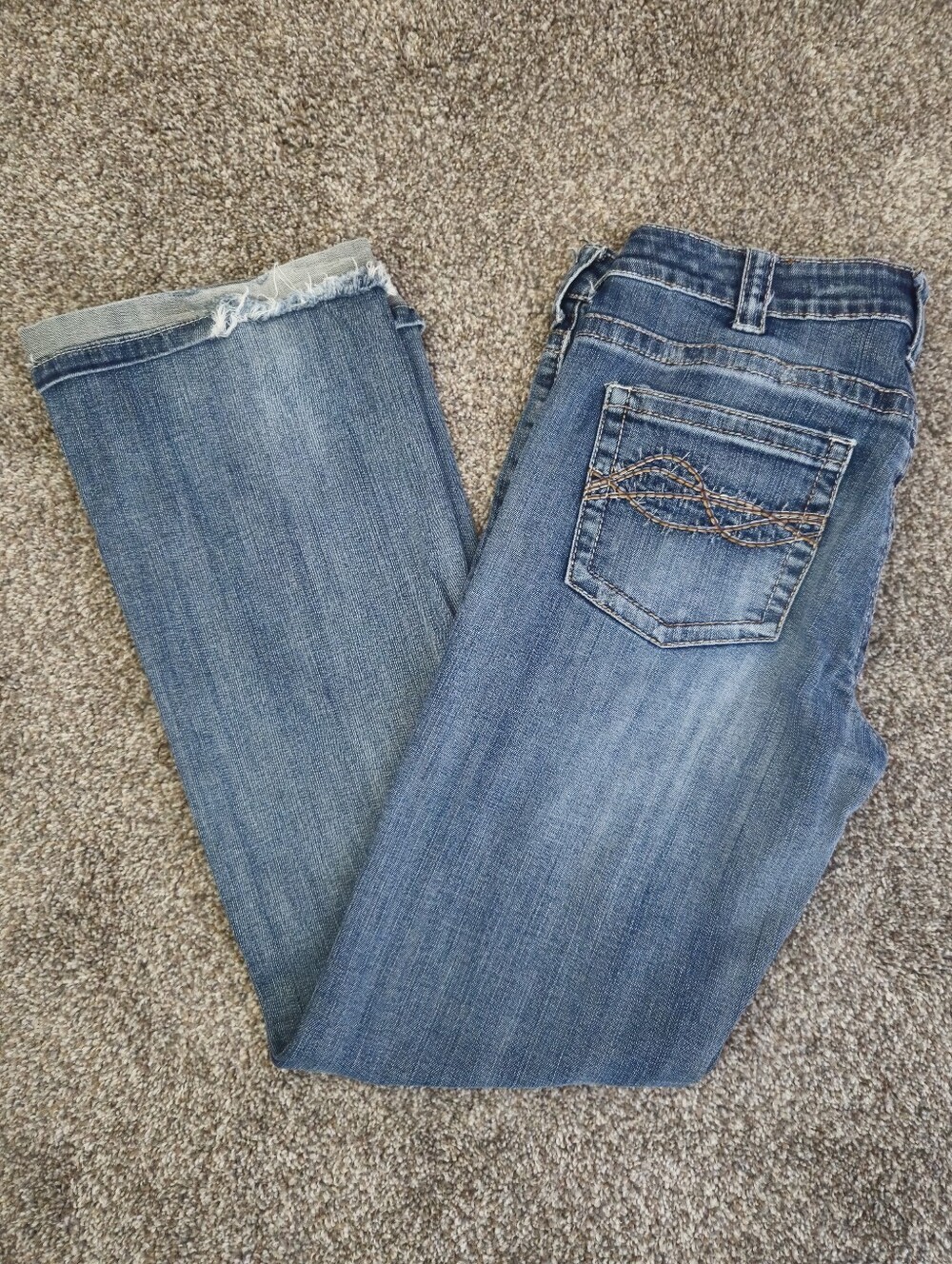 Cowgirl Tuff Light Wash Mid Rise Bootcut Jeans Size 30x33